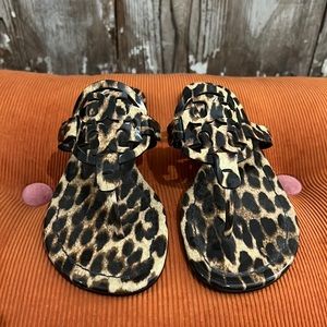 Tory Burch Leopard Miller Sandals 6.5 Pristine